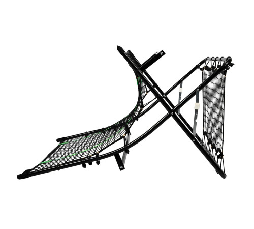 Сітка футбольна тренувальна VIRTUFIT REBOUNDER COMBI KICKBACK 113 х 106 х 61 см, чорно-зелена