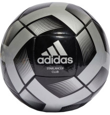 М'яч футбольний Adidas Starlancer Club IA0976 розмір 4, чорно-сірий