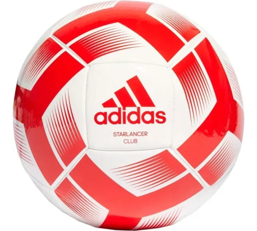 Футбольний м'яч Adidas Starlancer Club розмір 5, біло-червоний