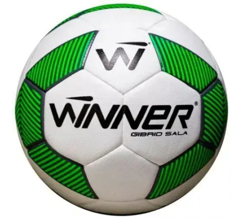 М'яч для футзалу Winner Gibrid Sala розмір 4, біло-зелений