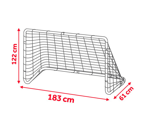 Ворота футбольні Neo-Sport NS-492 183 x 122 x 61 см, чорні