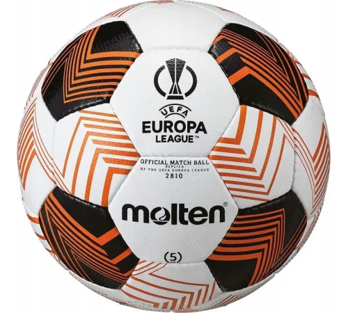 М'яч футбольний Molten розмір 5, біло-оранжевий