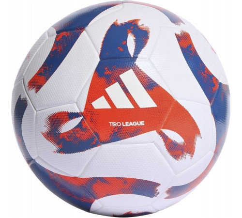 М'яч футбольний Adidas Tiro League TSBE біло-синьо-червоний HT2422, розмір 5 М'яч футбольний Adidas Tiro League TSBE біло-синьо-червоний HT2422, розмір 5