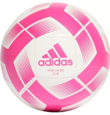 М'яч футбольний Adidas Starlancer Club IB7719 розмір 5, біло-рожевий