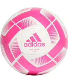 М'яч футбольний Adidas Starlancer Club IB7719 розмір 5, біло-рожевий