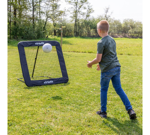 Сітка футбольна тренувальна VIRTUFIT REBOUNDER PRO KICKBACK 124 х 124 см, чорна