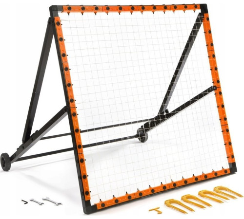 Сітка тренувальна для футболу Yakimasport Rebounder PRO 120 х 120 см, помаранчево-чорний Сітка тренувальна для футболу Yakimasport Rebounder PRO 120 х 120 см, помаранчево-чорний