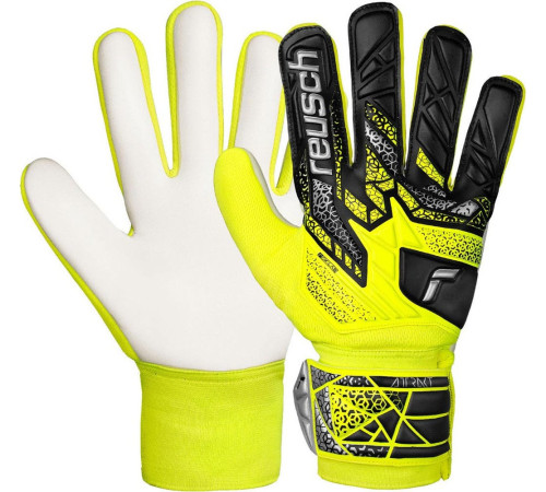 Рукавички воротарські Reusch Attrakt Starter Solid 5570514 2014 р.9, жовто-чорні Рукавички воротарські Reusch Attrakt Starter Solid 5570514 2014 р.9, жовто-чорні