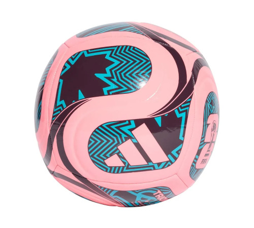 М'яч футбольний Adidas World Cup 26 Trionda Club розмір 5, рожево-синій