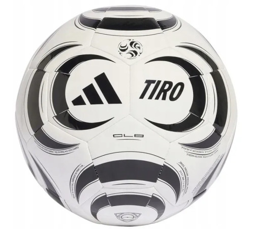 Футбольний м'яч Adidas TIRO Club розмір 5, чорно-білий