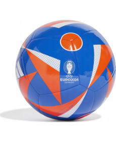 М'яч футбольний Adidas Euro24 Club Fussballliebe IN9373 розмір 4, синьо-помаранчевий