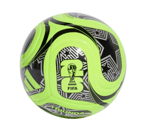 М'яч футбольний Adidas World Cup 26 Trionda Club розмір 5, чорно-зелений