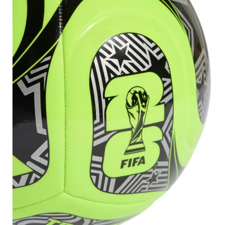 М'яч футбольний Adidas World Cup 26 Trionda Club розмір 5, чорно-зелений