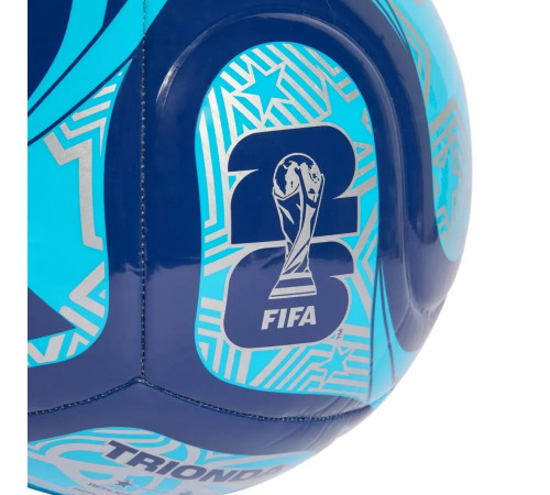 М'яч футбольний Adidas World Cup 26 Trionda Club розмір 5, синій