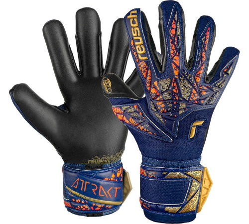 Рукавички воротарські Reusch Attrakt Gold X 5470945 4411 р.10, синьо-жовтий Рукавички воротарські Reusch Attrakt Gold X 5470945 4411 р.10, синьо-жовтий