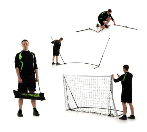 Ворота футбольні Quickplay Kickster 05757 180 х 120 см чорно-білі