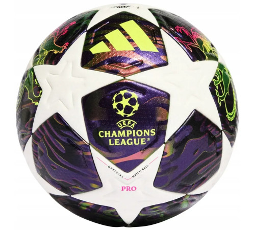 Офіційний футбольний м'яч Adidas UCL PRO 2026 Finale OMB розмір 5, біло-фіолетовий