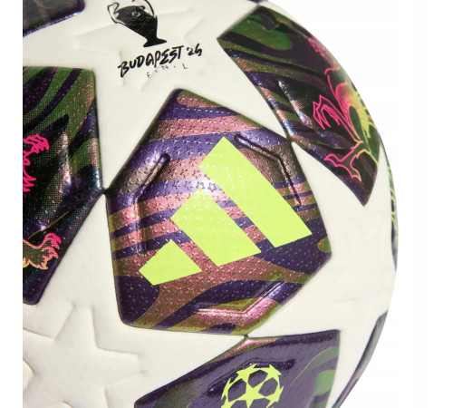 Офіційний футбольний м'яч Adidas UCL PRO 2026 Finale OMB розмір 5, біло-фіолетовий
