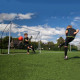 Ворота футбольні QUICKPLAY Kickster 2в1 з ребаундером 240 х 150 см, чорні