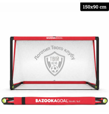 Ворота футбольні BazookaGoal 150 х 90 см 4шт, червоно-білі