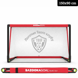 Ворота футбольні BazookaGoal 150 х 90 см 4шт, червоно-білі