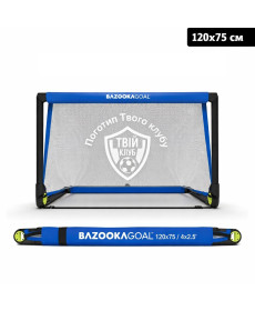 Ворота футбольні BazookaGoal 120 х 75 см 4шт, синьо-білі