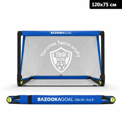Ворота футбольні BazookaGoal 120 х 75 см 4шт, синьо-білі