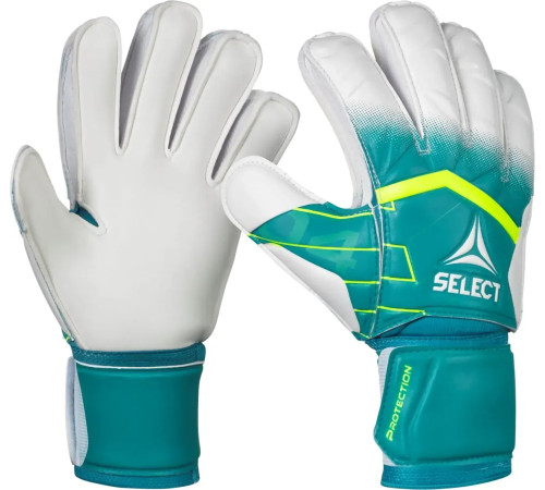 Рукавички воротарські Select Goalkeeper Gloves 04 Protection v26 розмір 4 (15,5 см), біло-бірюзовий