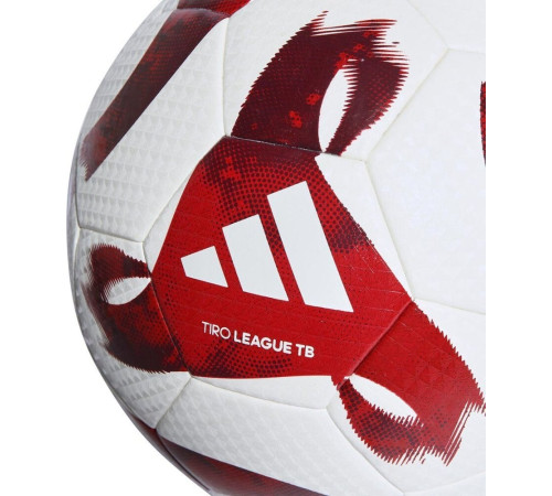 М'яч для футболу Adidas Tiro League термозварений біло-червоний HZ1294 5 М'яч для футболу Adidas Tiro League термозварений біло-червоний HZ1294 5
