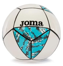М'яч футбольний Joma CHALLENGE II біло-бірюзовий розмір 5, біло-синій