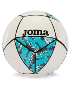 М'яч футбольний Joma CHALLENGE II біло-бірюзовий розмір 5, біло-синій