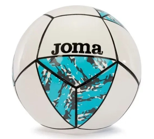 М'яч футбольний Joma CHALLENGE II біло-бірюзовий розмір 5, біло-синій