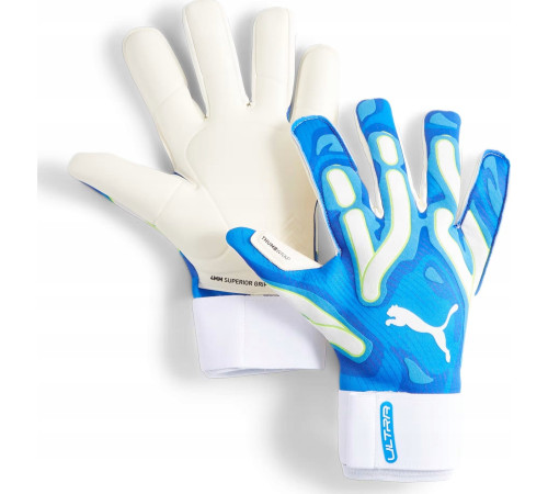 Рукавички воротарські Puma Ultra Ultimate Hybrid Sun 41858 02 р.10,5, блакитно-білі