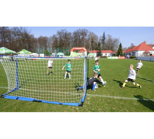 Ворота футбольні Yakimasport UNI 300 x 155 см, біло-сині