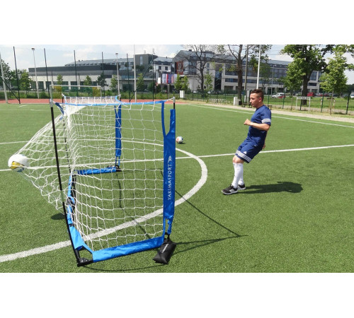Ворота футбольні Yakimasport UNI 300 x 155 см, біло-сині