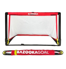Ворота футбольні BAZOOKAGOAL 120 x 75 см, чорно-червоні
