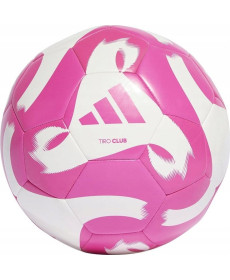 М'яч футбольний Adidas Tiro Club TRN HZ6913 розмір 5, біло-рожевий