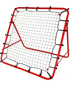 Сітка тренувальна для футболу Enero Rebounder 100 х 100 см, червоно-чорна