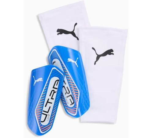 Щитки Puma ULTRA Light Sleeve розмір S (зріст 115-135 см), біло-голубі