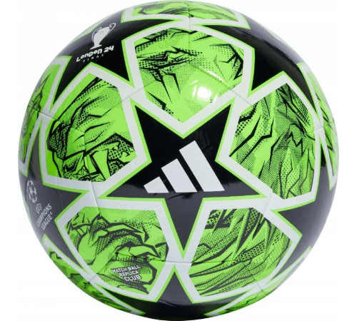 М'яч футбольний Adidas UCL CLUB IN9328 розмір 5, зелено-чорний