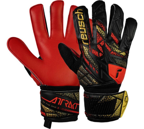 Рукавички воротарські Reusch Attrakt Solid 5570515 7075 р.11, червоно-чорні Рукавички воротарські Reusch Attrakt Solid 5570515 7075 р.11, червоно-чорні