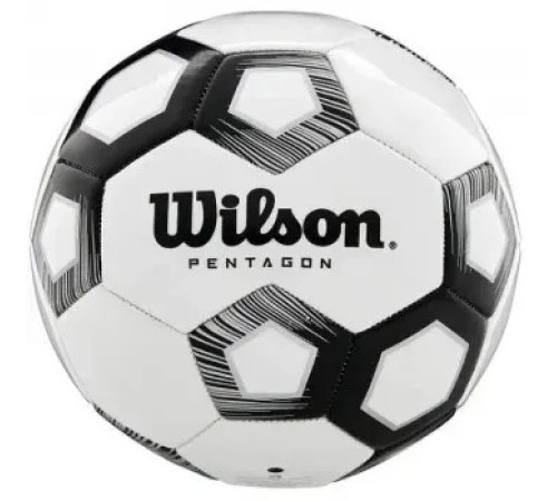 М'яч футбольний Wilson Pentagon розмір 4, біло-чорний