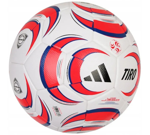 Футбольний м'яч Adidas Tiro League Junior, розмір 4 біло-червоний