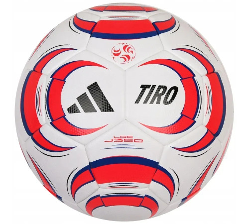 Футбольний м'яч Adidas Tiro League Junior, розмір 4 біло-червоний