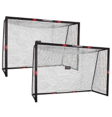 Ворота футбольні Hudora Pro Tect 3085-2 240 х 160 см, чорні