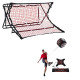 Сітка тренувальна для футболу P2I SOCCER REBOUNDER з поясом тренувальним P2I Football Trainer , чорно-червоний