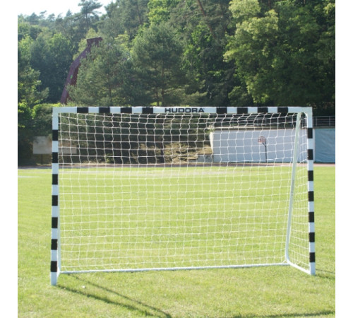 Ворота футбольні Hudora Stadion 3331-2 300 х 200 см, чорно-білі