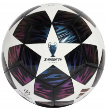 Футбольний м'яч Adidas UCL Club 25/26 Budapest, розмір 4, біло-чорний