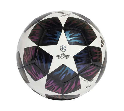 Футбольний м'яч Adidas UCL Club 25/26 Budapest, розмір 4, біло-чорний