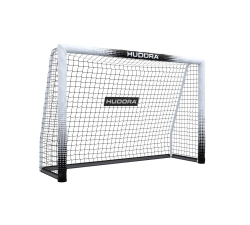 Ворота футбольні HUDORA Pro Tect 240 х 160 см, чорно-білі